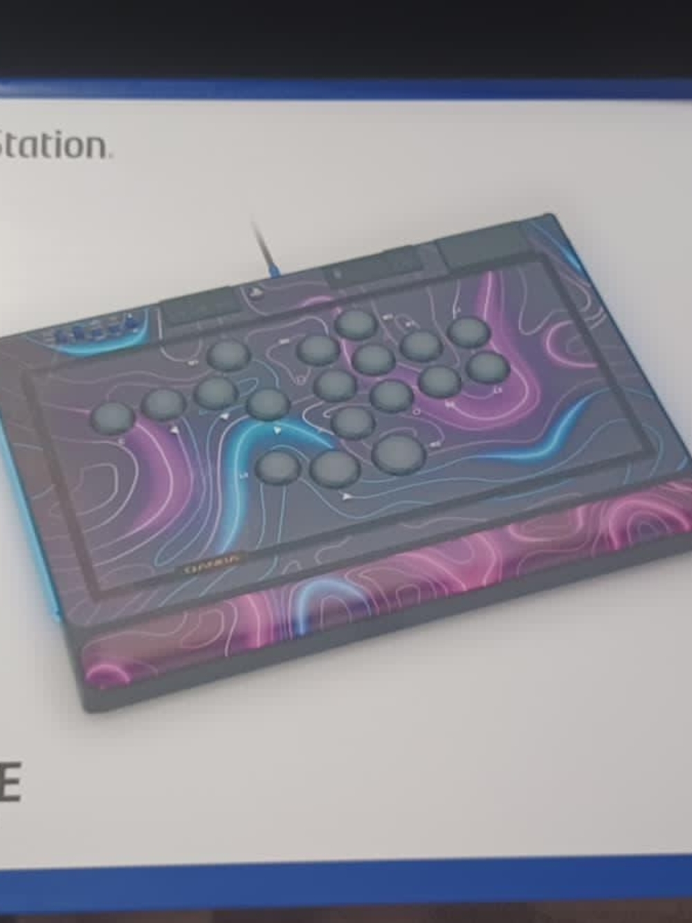 NBA Arcade Fight Stick Controller - Purple & Blue Swirl Artwork